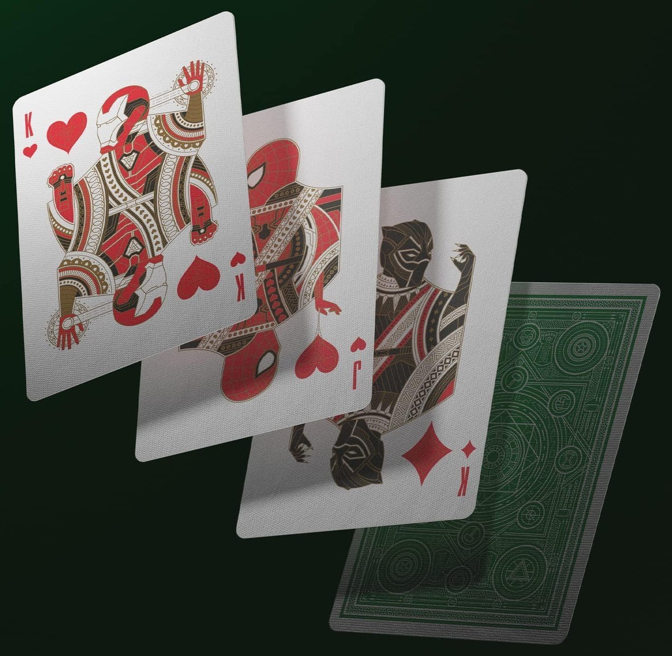 theory11 Avengers Green Edition Premium Playing Cards - Marvel Studios' The Infinity Saga Deck