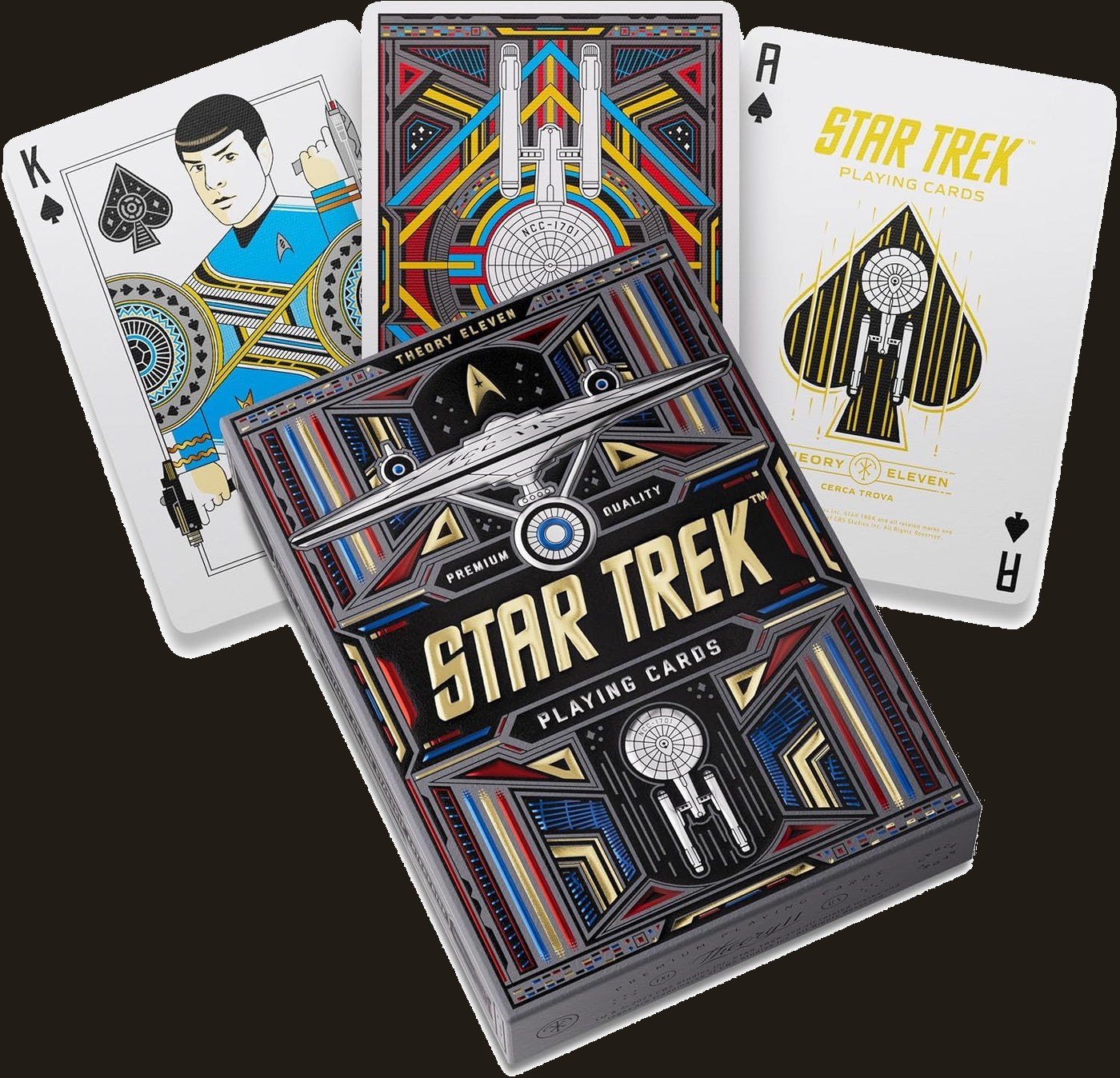 theory11 Star Trek Dark Premium Playing Cards, Poker Size Standard Index, Luxury Playing Cards