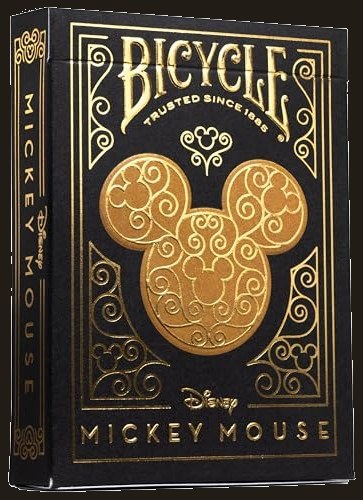 Mickey Mouse Playing Cards - Black & Gold