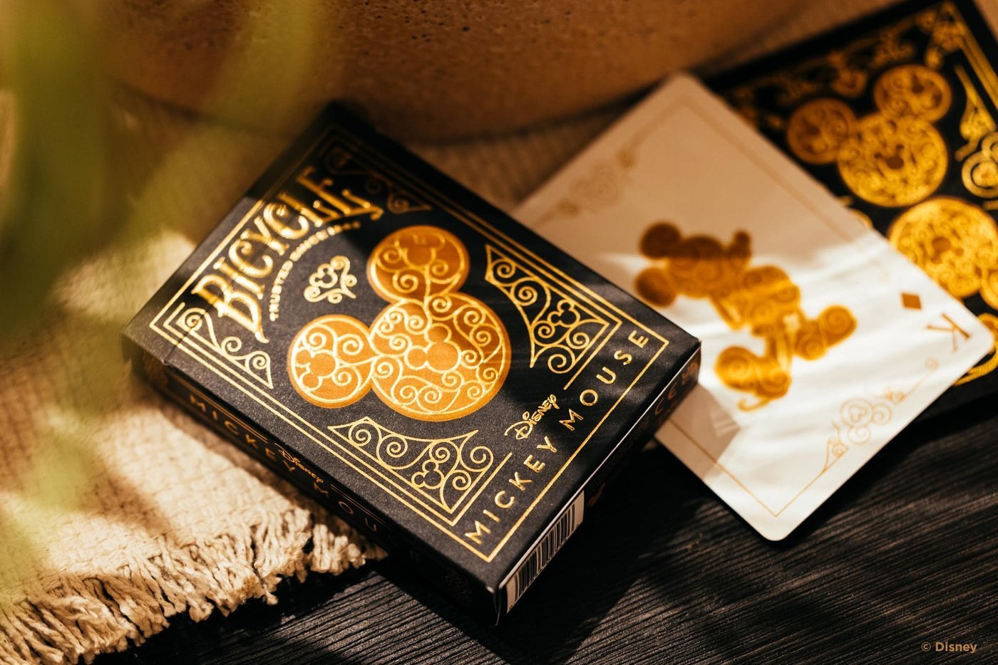 Mickey Mouse Playing Cards - Black & Gold